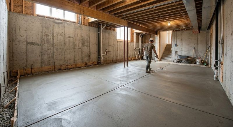 Basement Slab Installation in Denver, NC