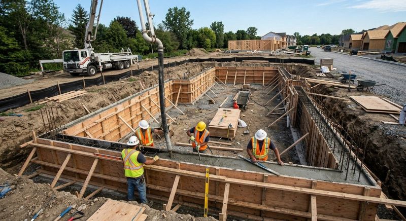 Cement Foundation Installation in Denver, NC