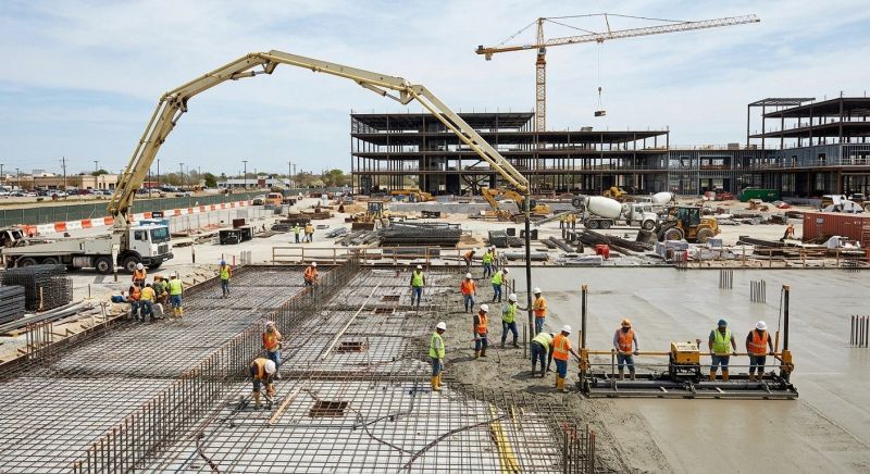 Commercial Slab Construction in Catawba County, NC