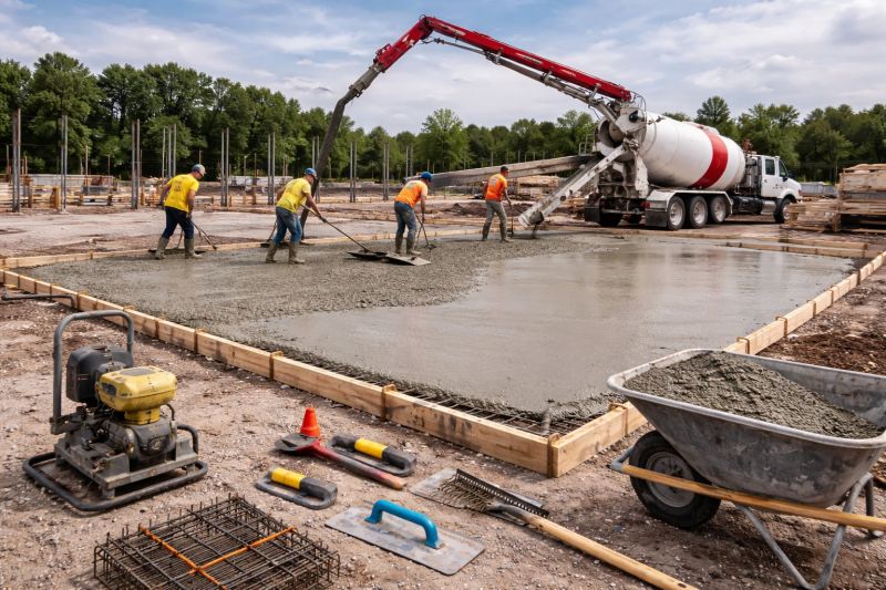 Commercial Slab Construction in Dallas, NC