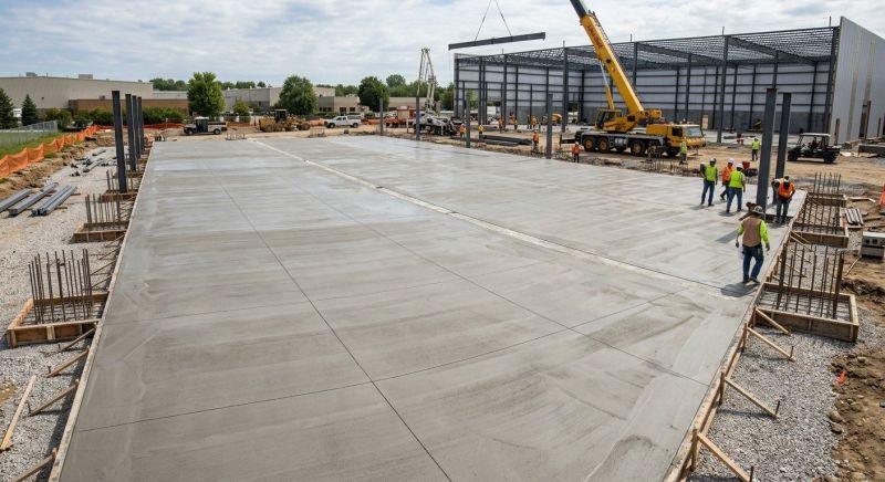 Commercial Slab Installation in Mount Holly, NC