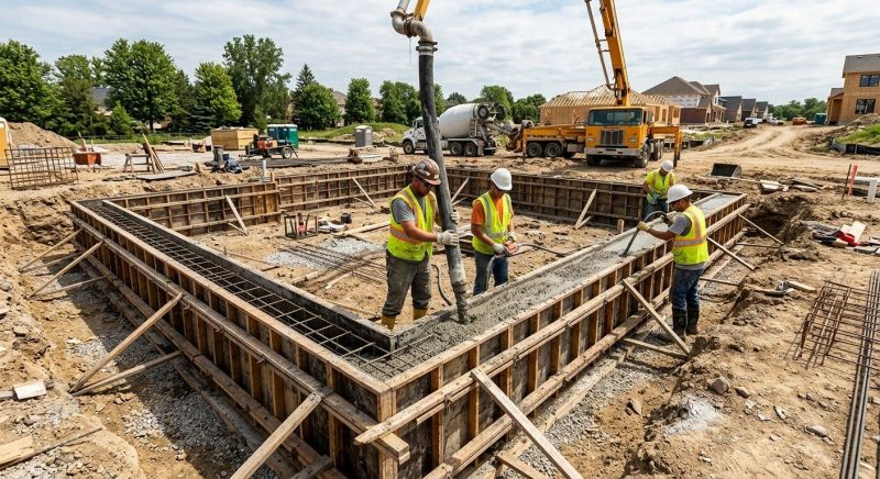 Foundation Wall Pouring in Mount Holly, NC